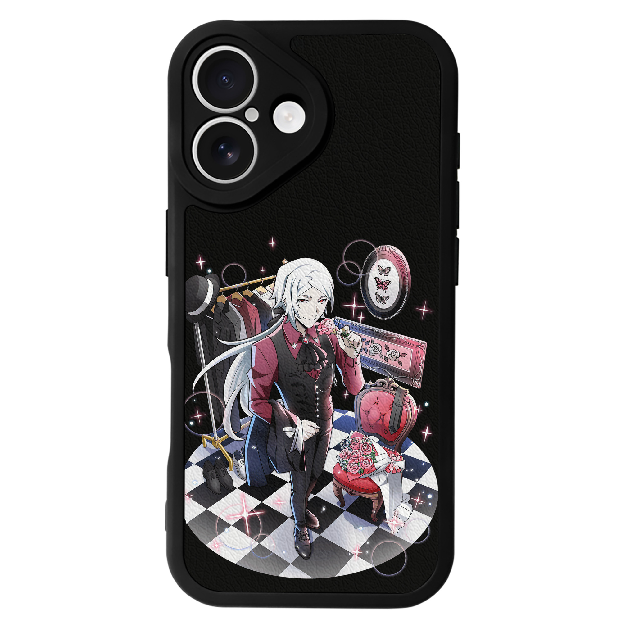 （画像用） 文豪ストレイドッグス Bungo Stray Dogs 【iPhone 16シリーズ対応】シリコンスマホケース（レザー調） 材質：シリコン